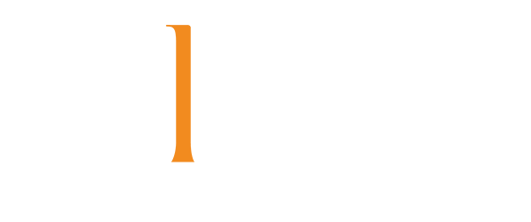 white aion management logo with orange I