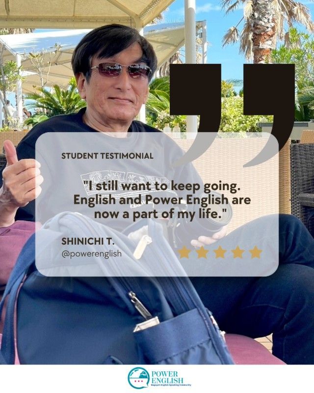 A man is giving a thumbs up in a student test testimonial