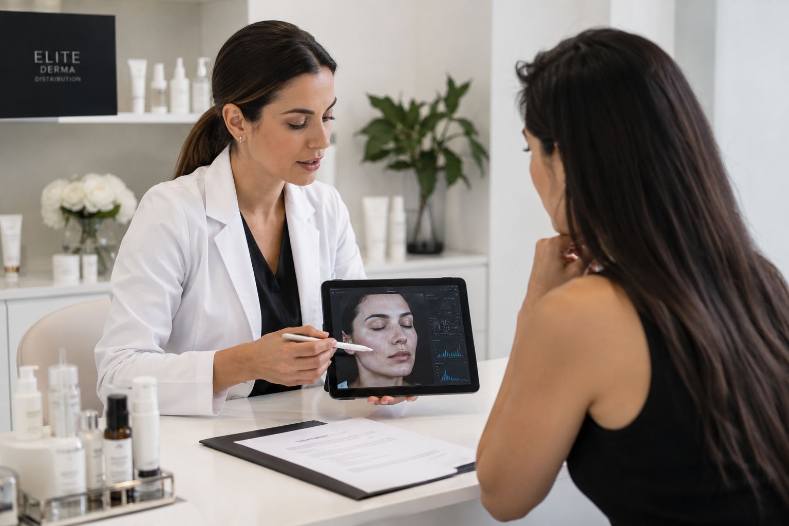 Professional skin consultation and personalized treatment planning for aesthetic clinics