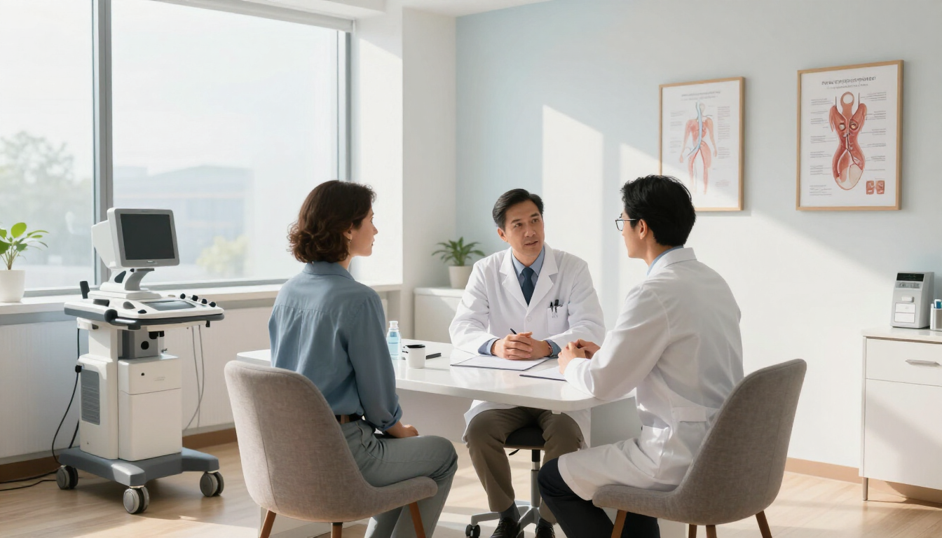 A professional medical environment focused on lymphatic and vein care.