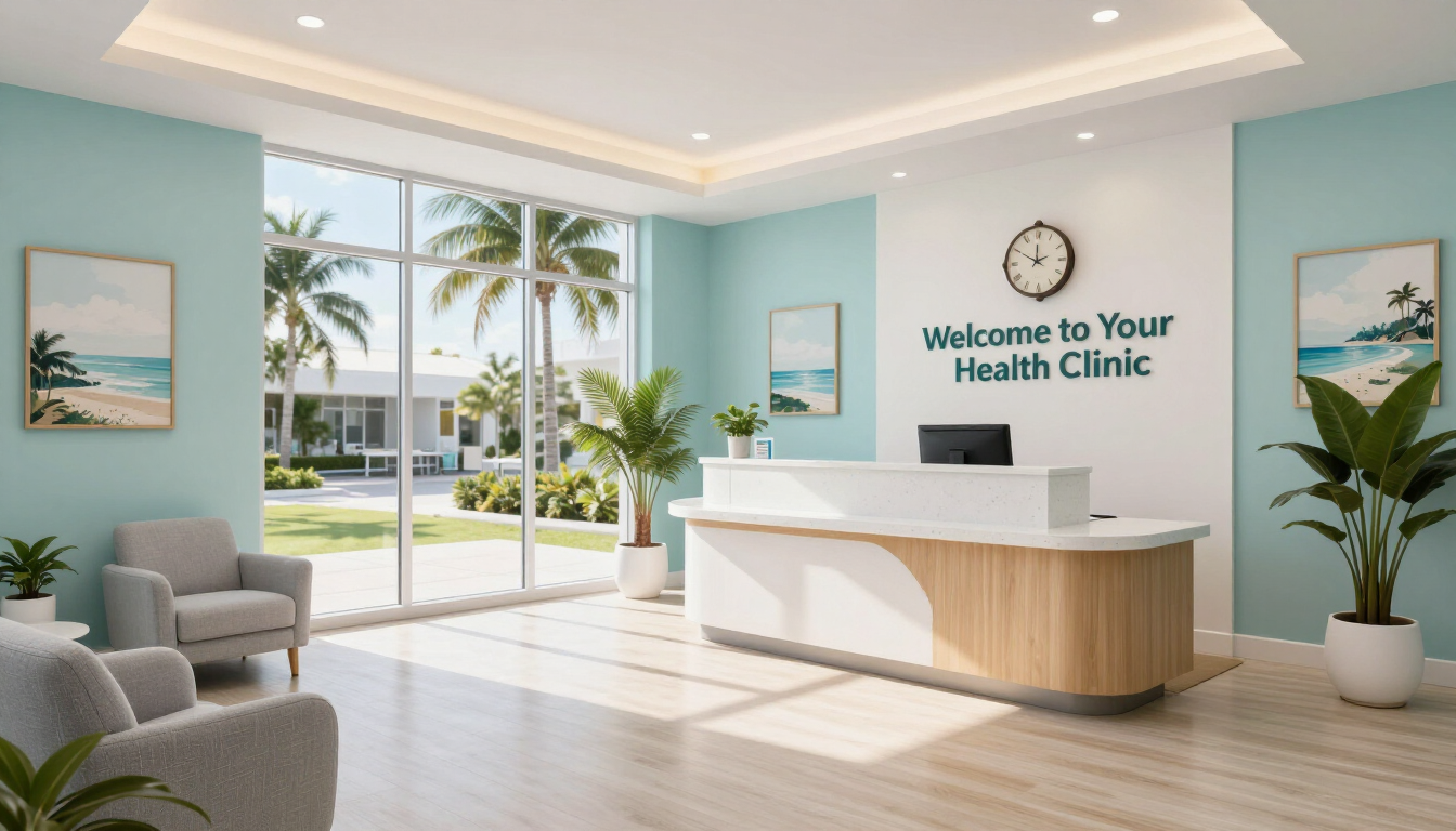 Specialist discussing vein treatment with a patient at One Vein Clinic in Florida.