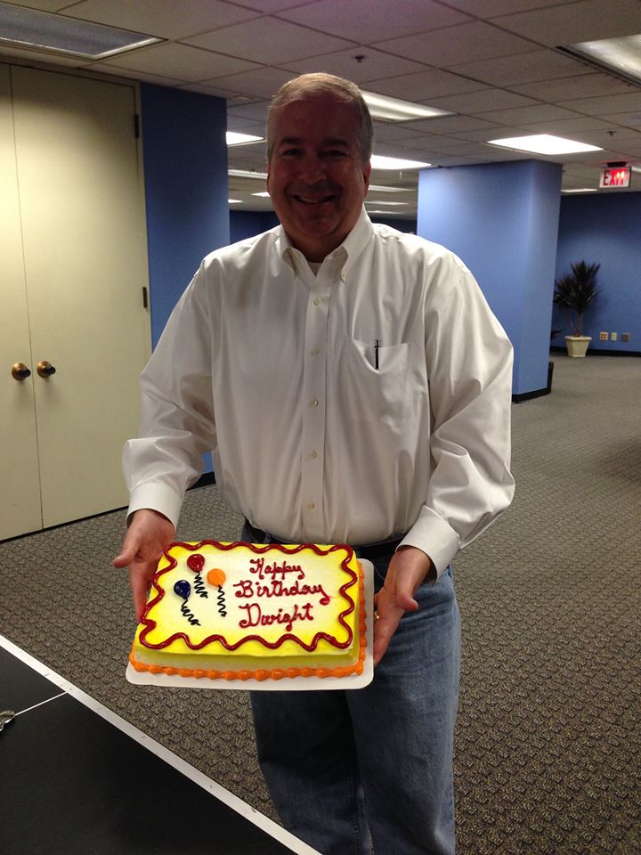 Celebrating at Internet Marketing Company with Birthday with Cake