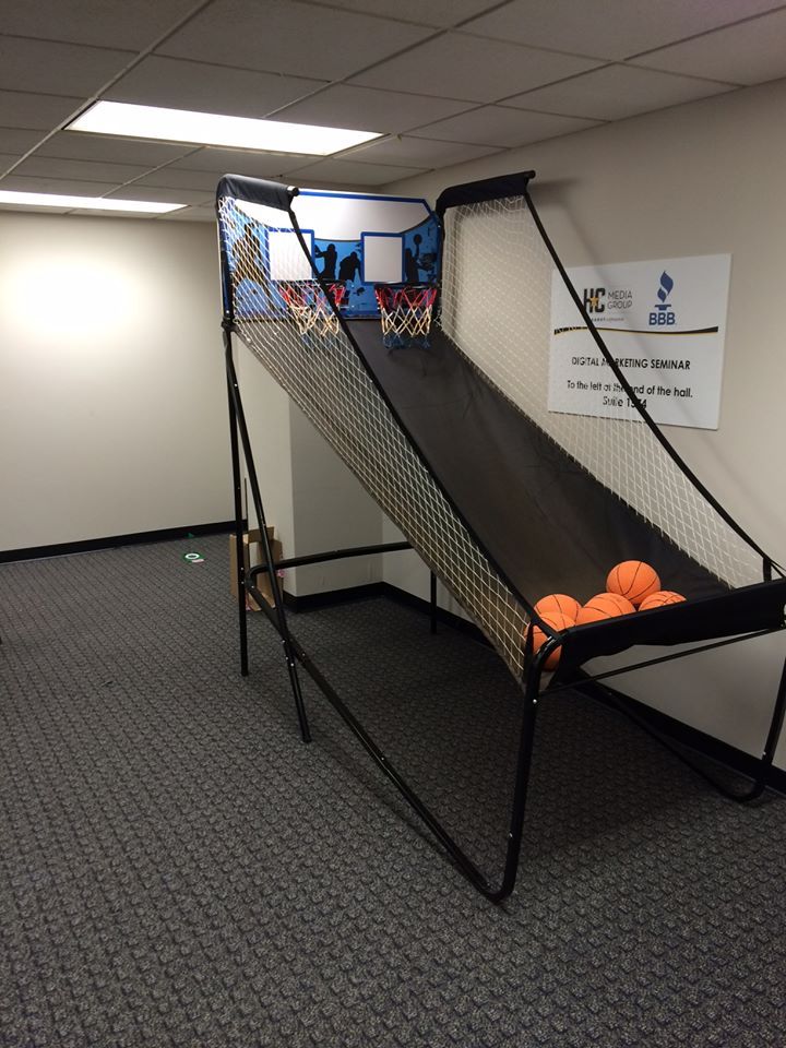 Indoor Basketball Game at Internet Marketing Company