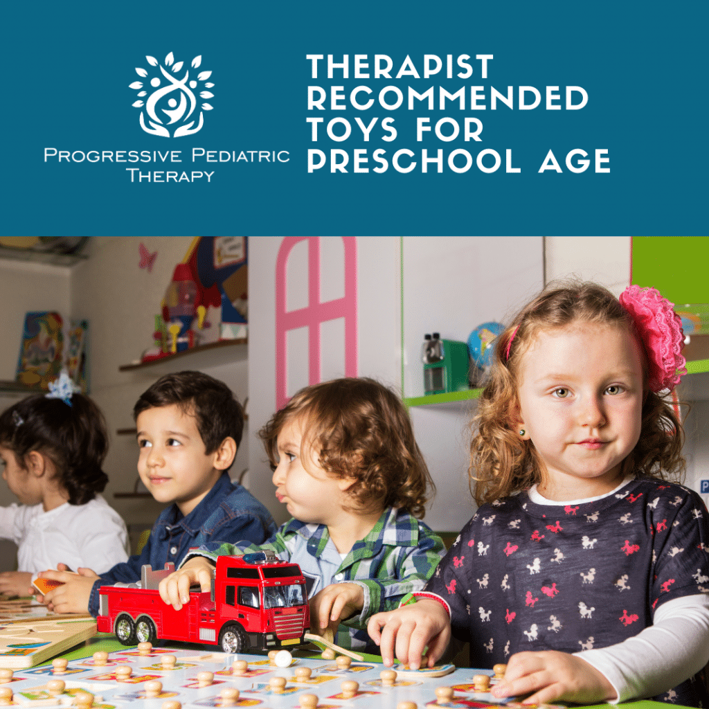 A group of children are playing with toys at a table.