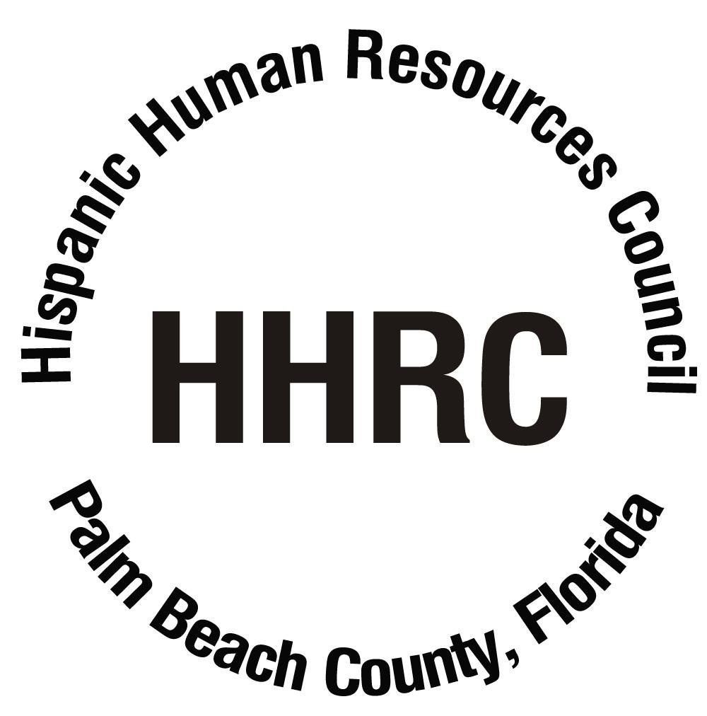 The logo for the hispanic human resources council in palm beach county , florida.