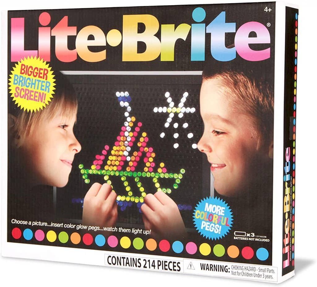 A box of lite brite contains 214 pieces