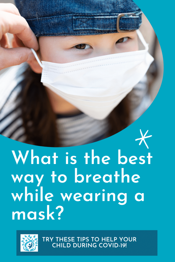 A poster that says what is the best way to breathe while wearing a mask