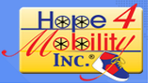 A yellow sign that says hope 4 mobility inc.