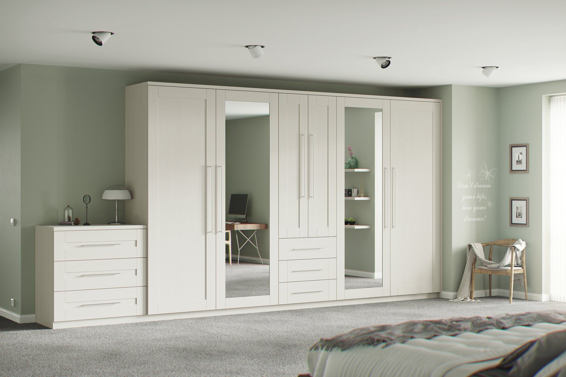 Shaker Style Fitted Wardrobes Porcelain