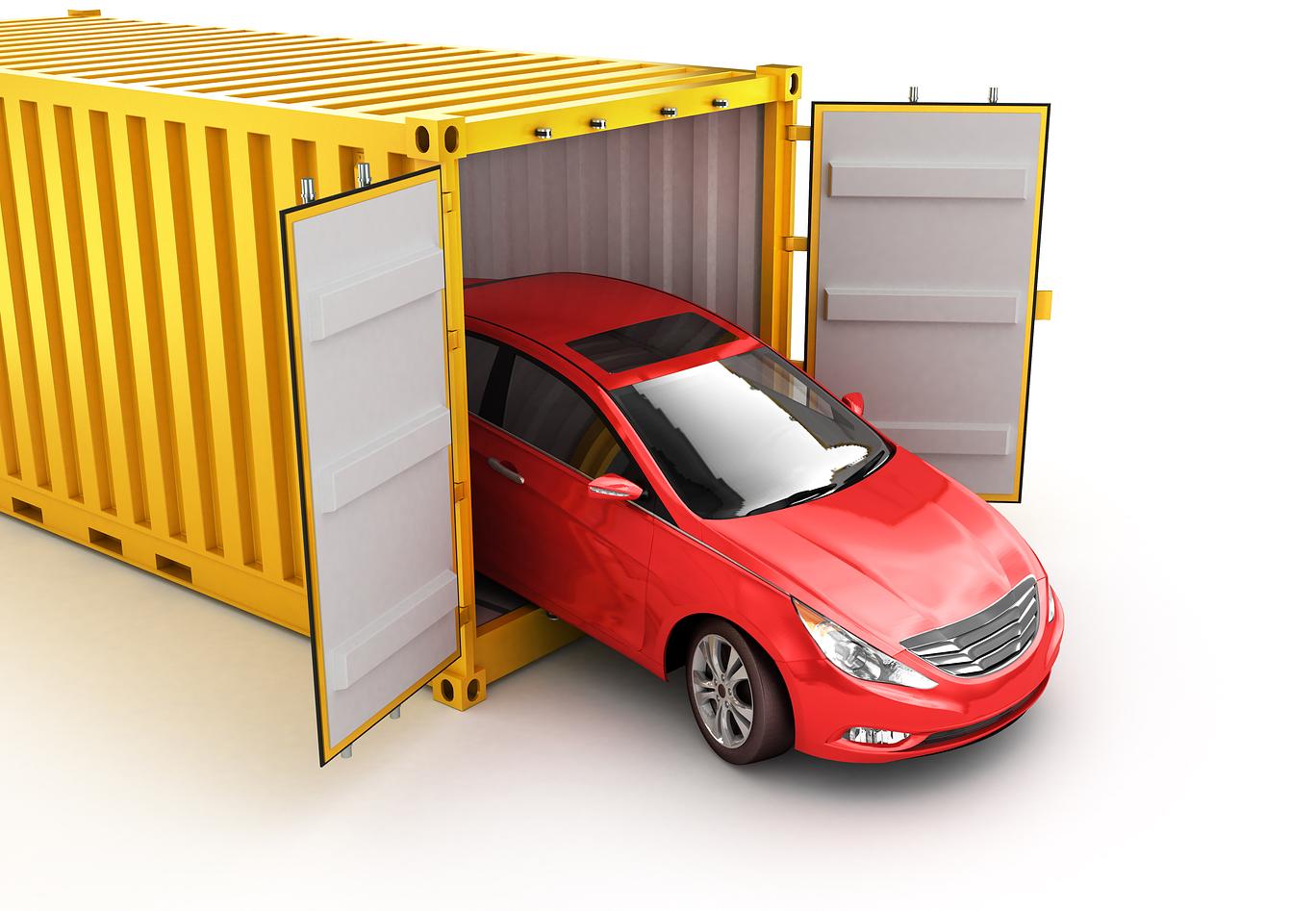 Car on Shipping Container