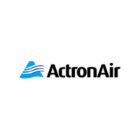 The acronair logo is blue and black on a white background.