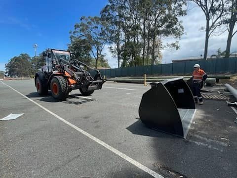 Backhoe Loader Truck During Training — Verification of Competency Muswellbrook