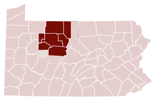 Map of service area