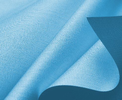 A close up of a piece of blue fabric