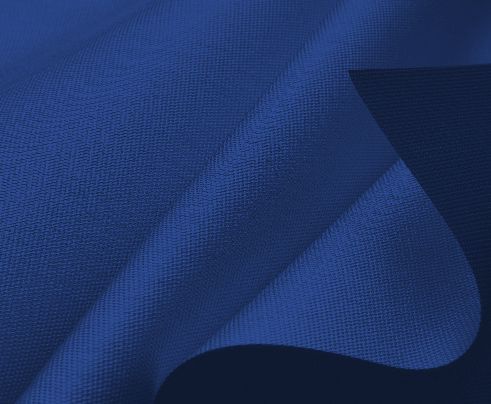 A close up of a piece of blue fabric.