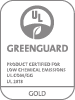 The greenguard logo is a product certified for low chemical emissions.