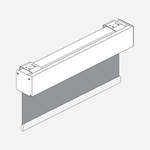 A black and white drawing of a window with a white trim.
