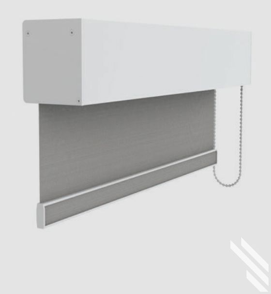 A white box with a chain attached to it.