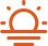 A sunset icon on a white background.