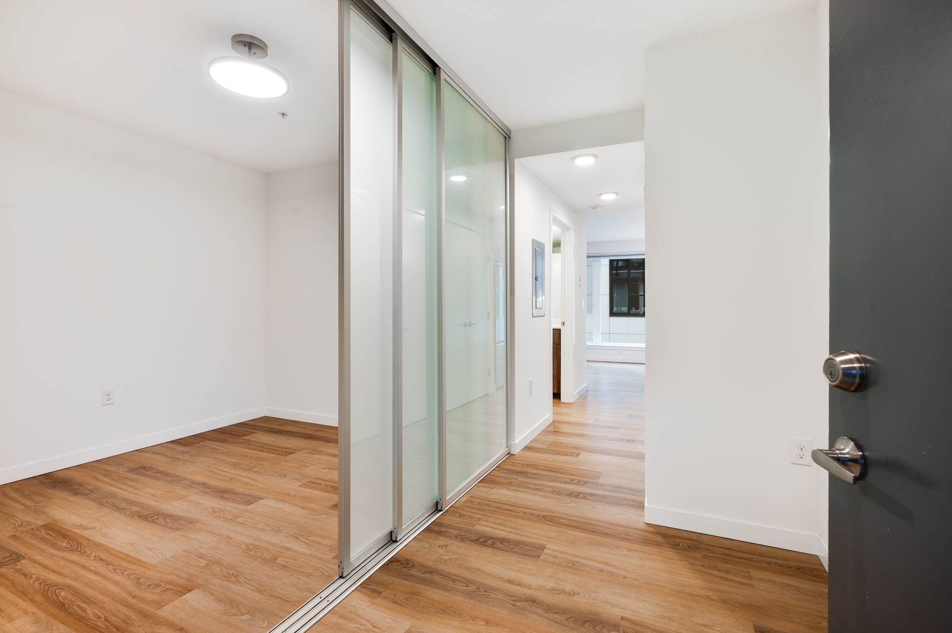 Photo of a room with sliding doors