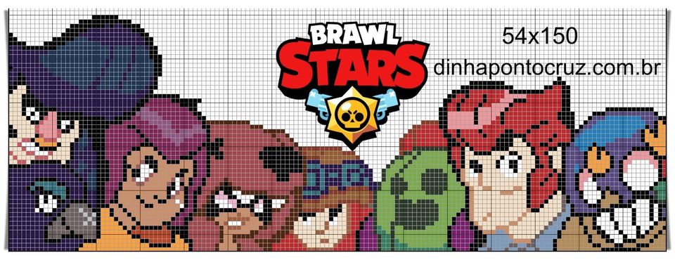 Brawl Stars Em Ponto Cruz - desenhos de brawl stars realistas