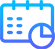 Icon of a marketing agents time table.