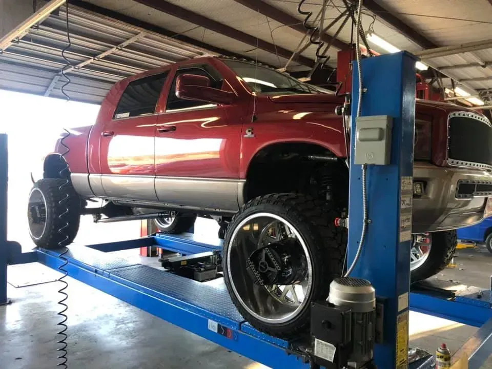 Front of Red Truck — Killeen, TX — Alignment & Brakes Specialist