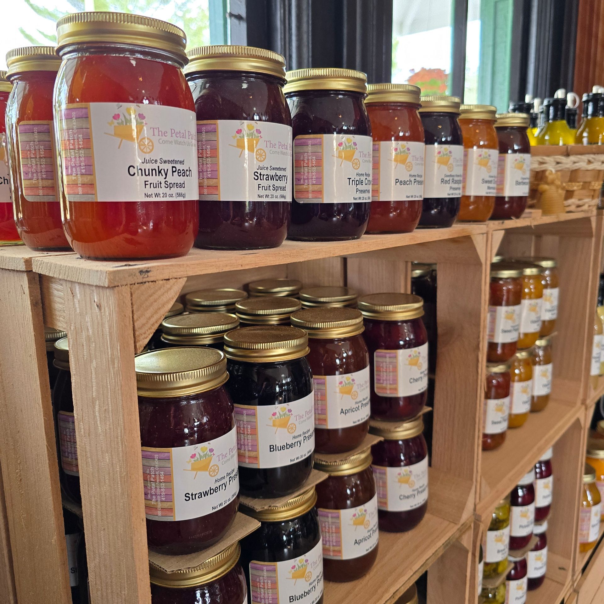 Locally made products available at The Petal Patch greenhouse in Fremont, OH
