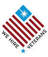 A logo for a company that hire veterans.