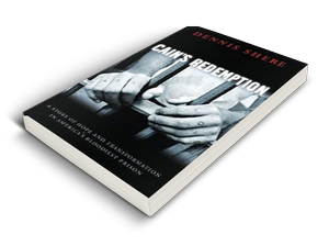 Black-and-white book cover showing hands cuffed on the floor, titled “Mills Redemption”