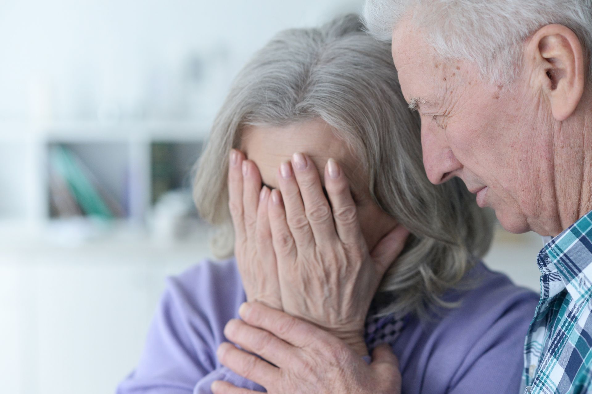 Distressed Elderly Couple