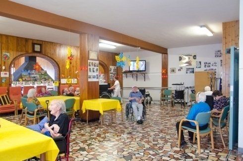 sala per attività ricreative della residenza per anziani