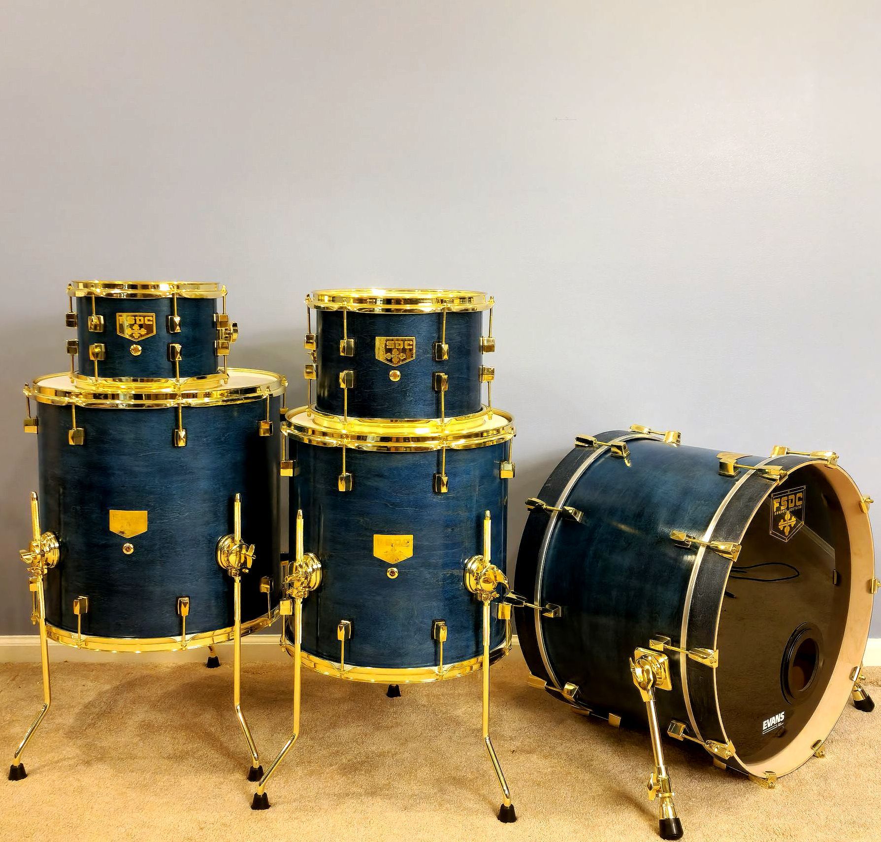 Beach Ocean Blue - YOURdrum Series Kit - 6ply, 5 piece Drum Kit