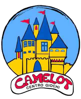 Logo a forma di castello colorato con la scritta