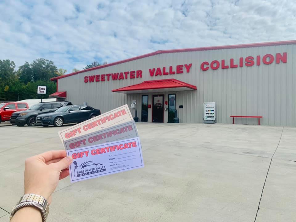 Gift Certificates — Sweetwater, TN — Sweetwater Valley Collision