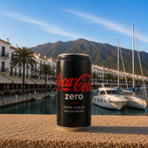 Can of Coca Cola zero - menu Shoarma la Marina