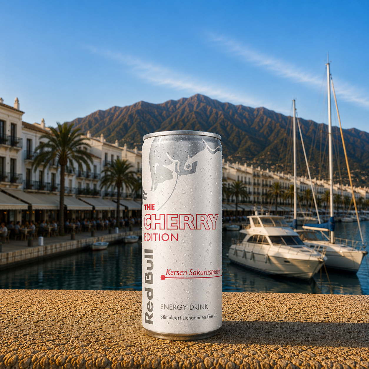 Can of Red Bull Cherry Edition