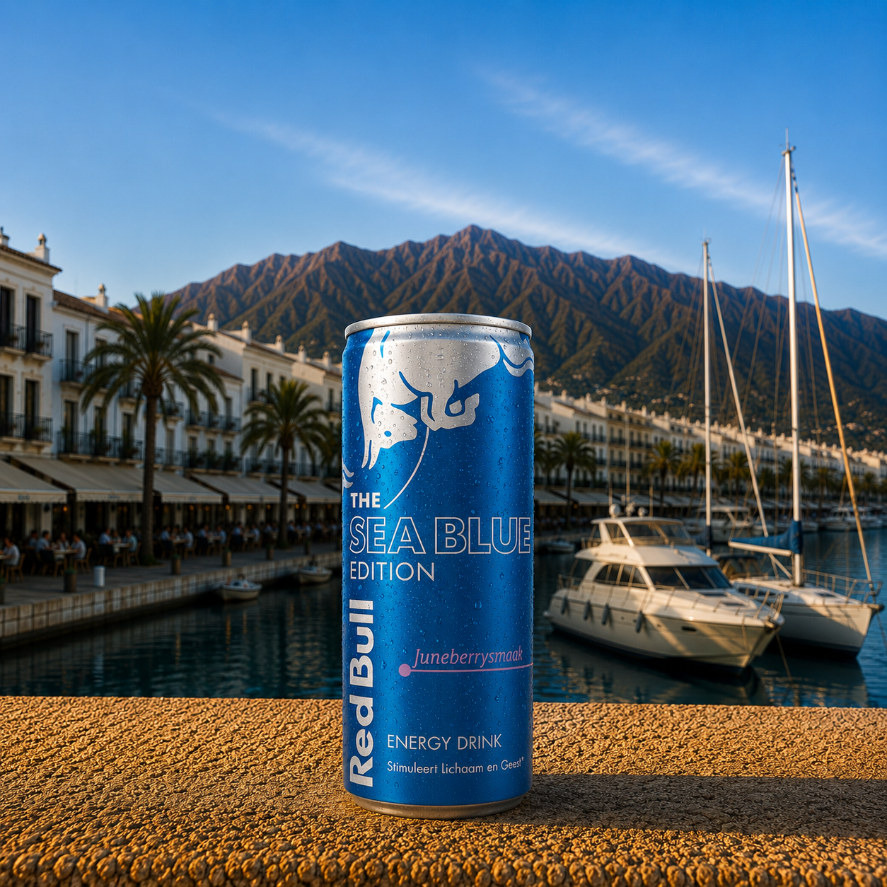 Can of Red Bull Sea Blue Edition
