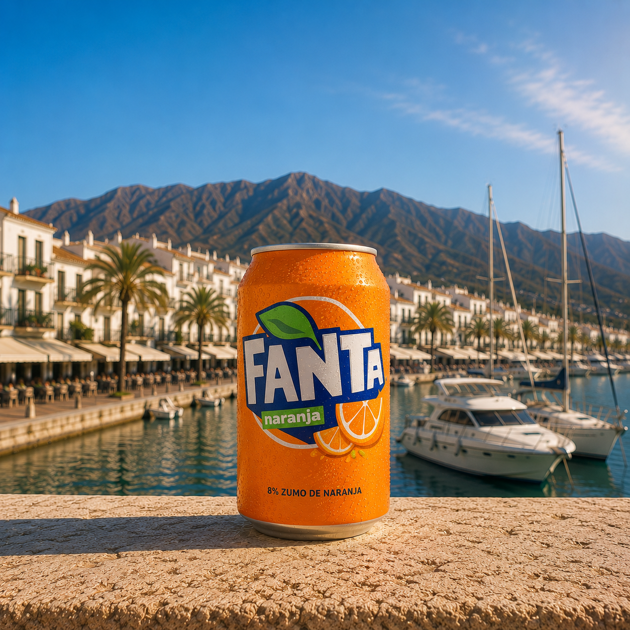 Can of Fanta Naranja
