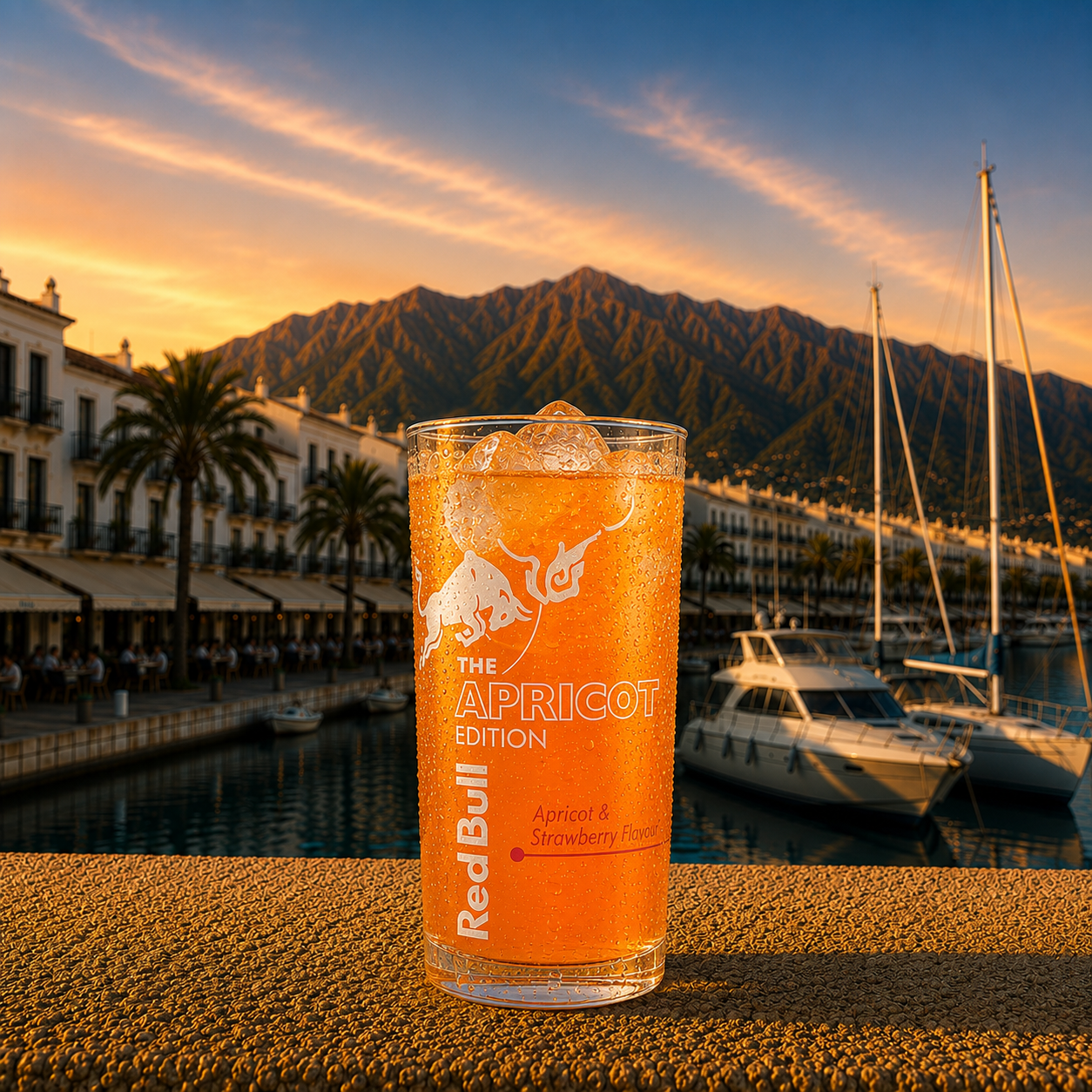 Can of Red Bull Apricot Edition