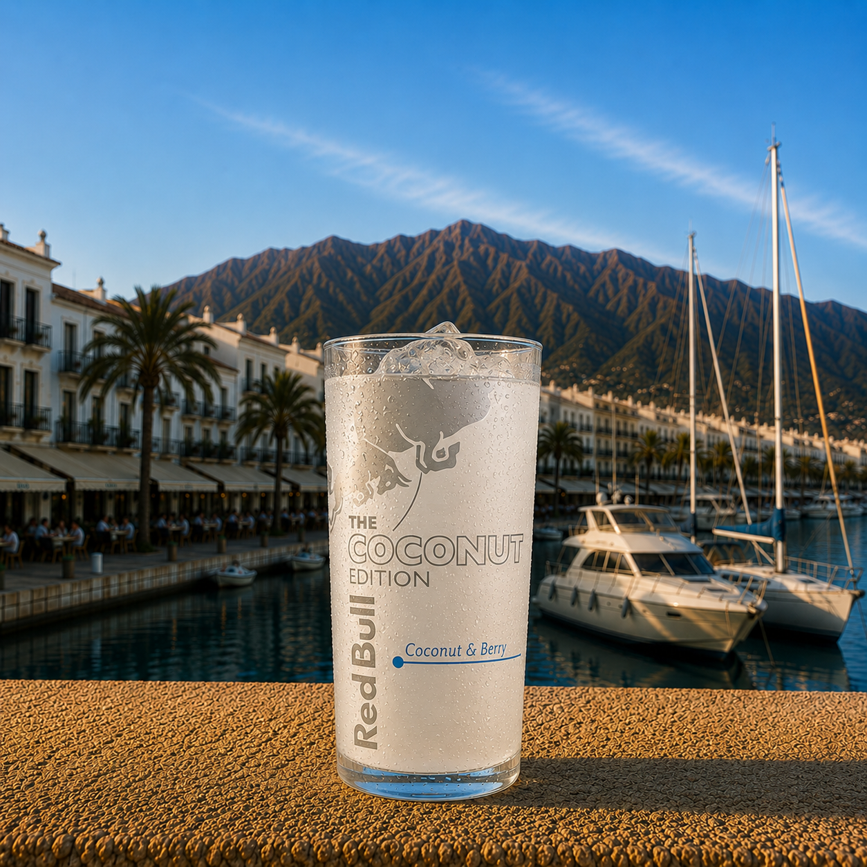 Can of Red Bull Coconut Edition