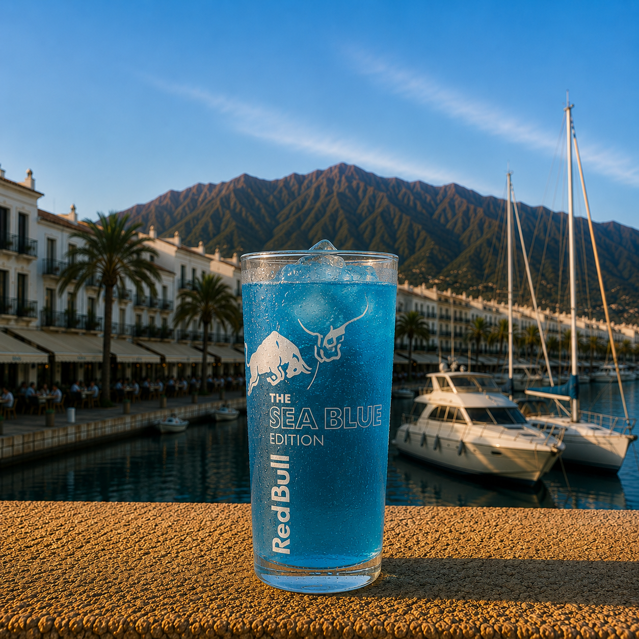 Can of Red Bull Sea Blue Edition