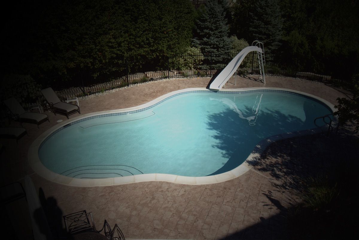 Swimming Pool With Water Slide — Warren, MI  — Sardelli Custom Pools