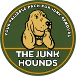 The logo for the junk hounds shows a basset hound wearing a bow tie