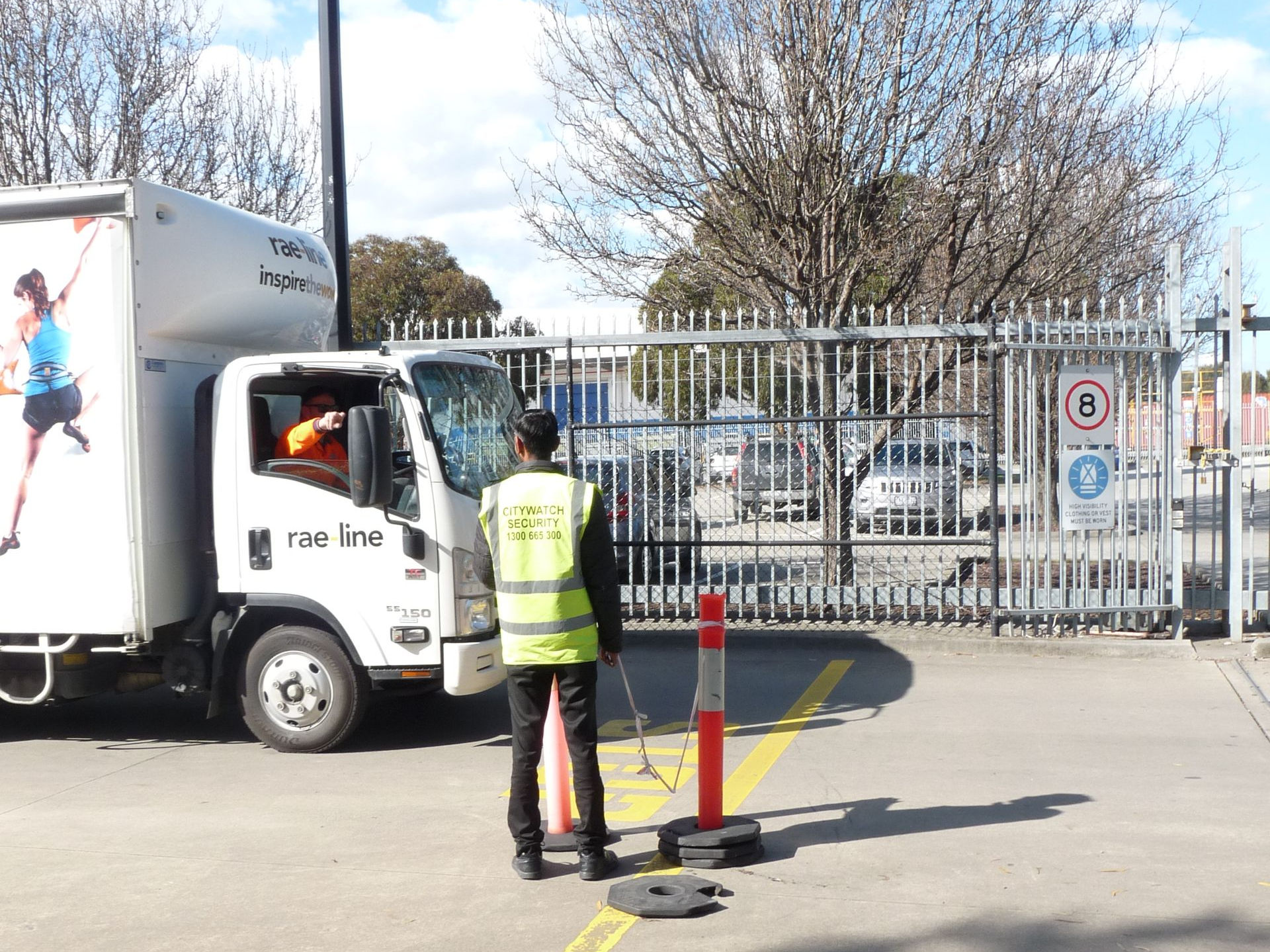 One of our trained security guards monitoring a facility in Melbourne