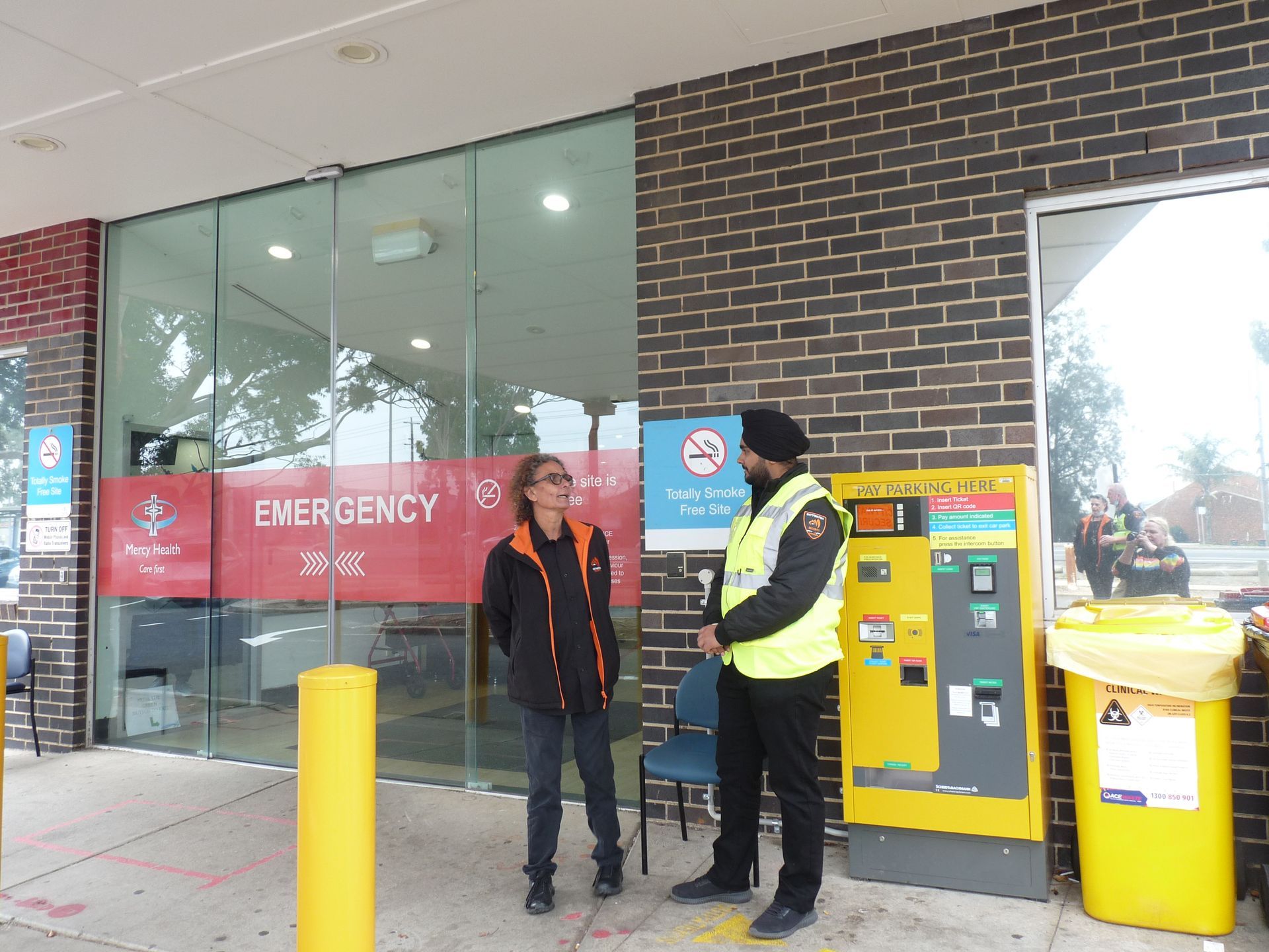 One of our trained security guards monitoring a facility in Melbourne