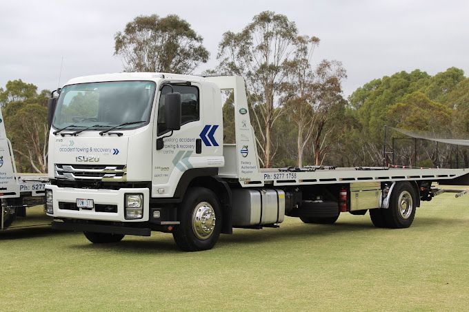 White Flatbed Tow Truck — Geelong Accident Towing & Recovery Centre In North Geelong, VIC