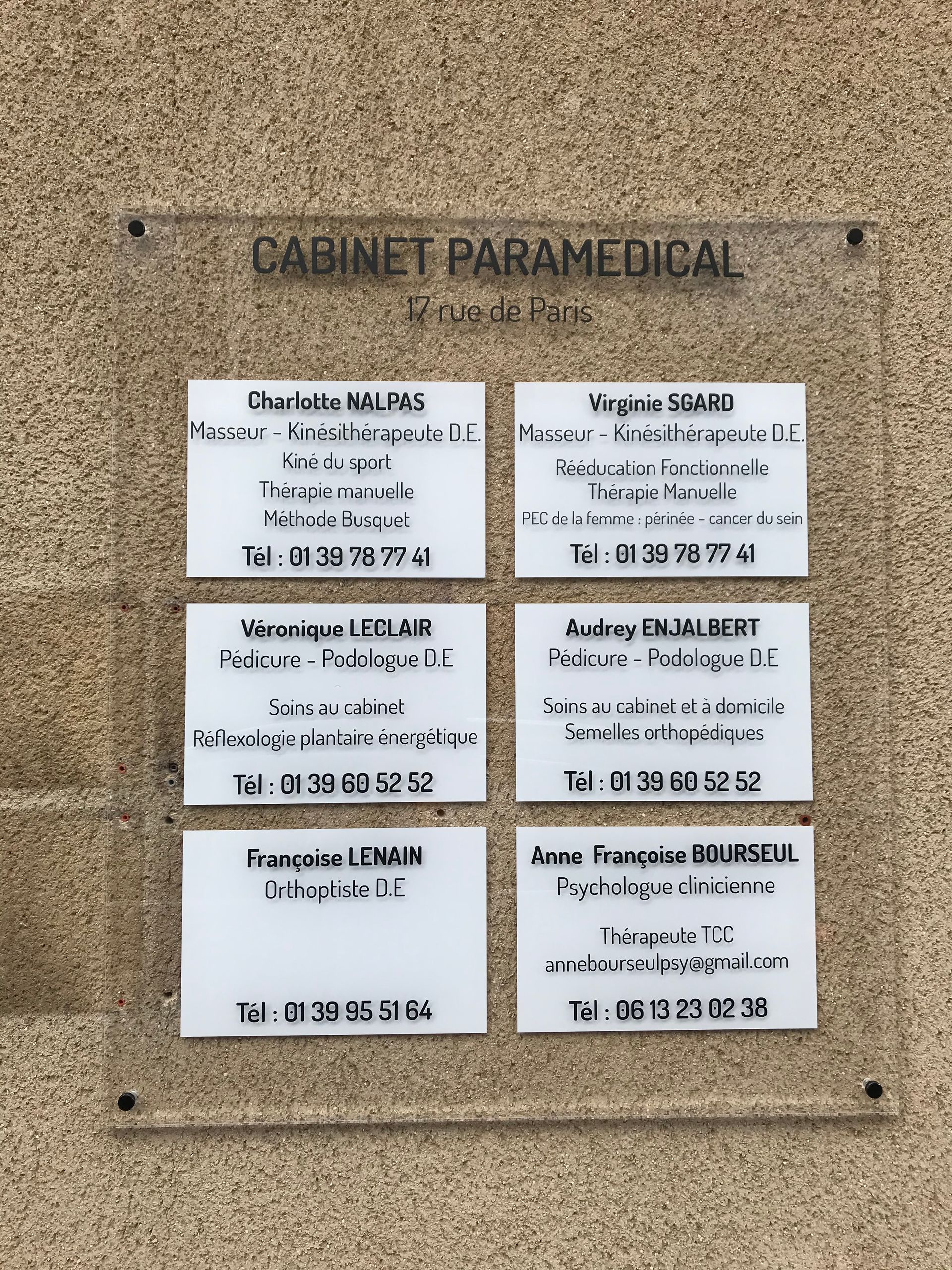 Plaque gravée plexiglas