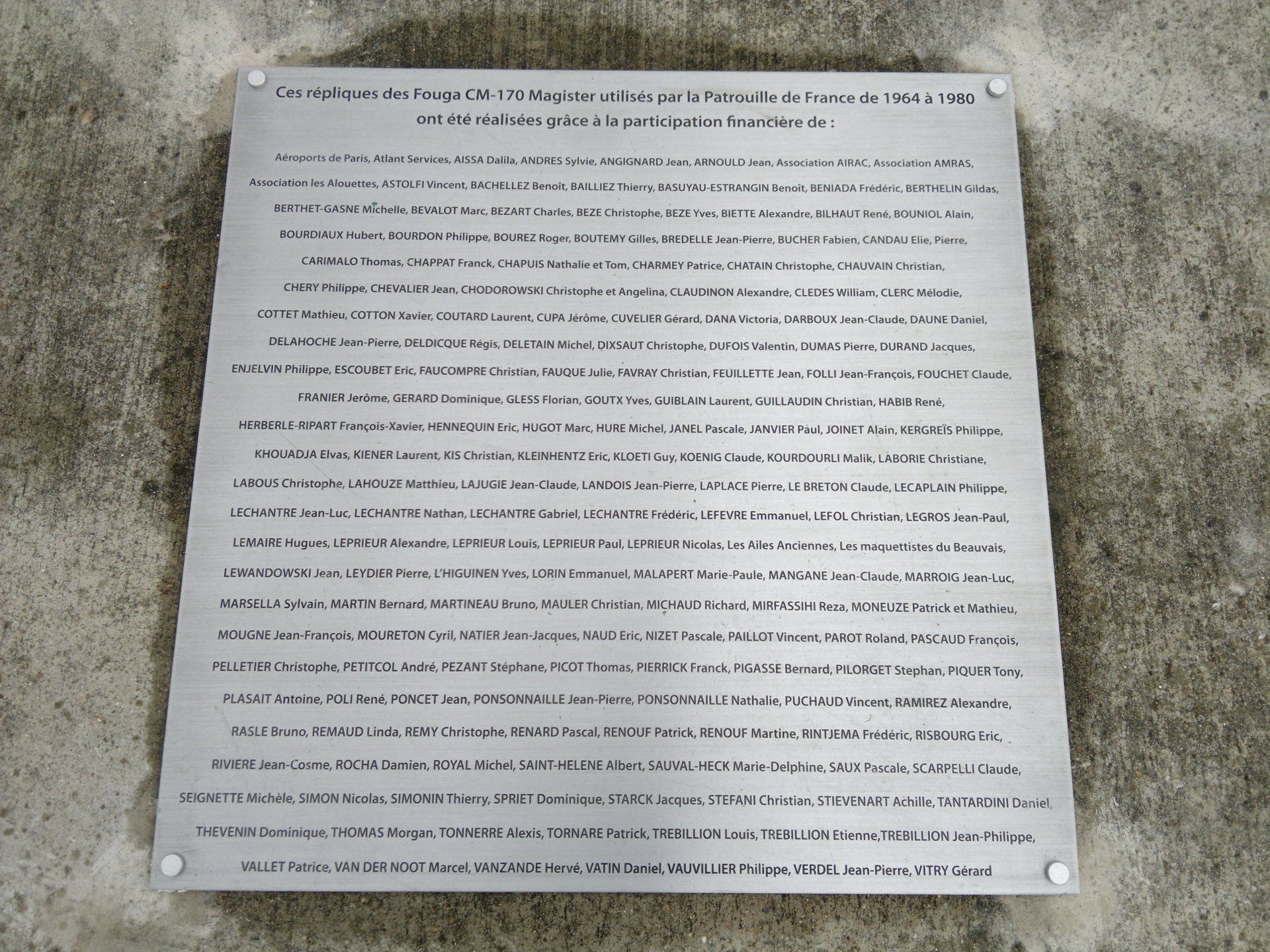Plaque en aluminium brossé