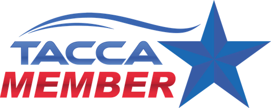 TACCA member logo with blue star and text, "TACCA MEMBER" in blue and red.